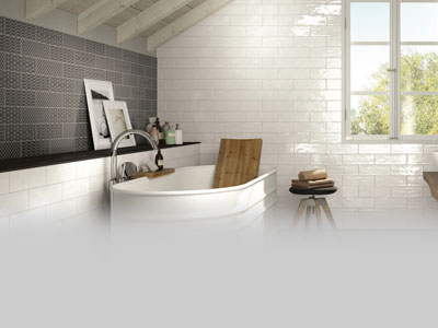 Ceramique Internationale New Brick Tiles Collection In Modern Bathroom