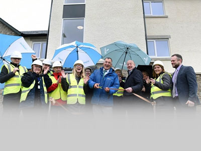 affordable housing in Cumbria being officially opened