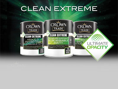 Crown's Clean Extreme paint has opacity covered