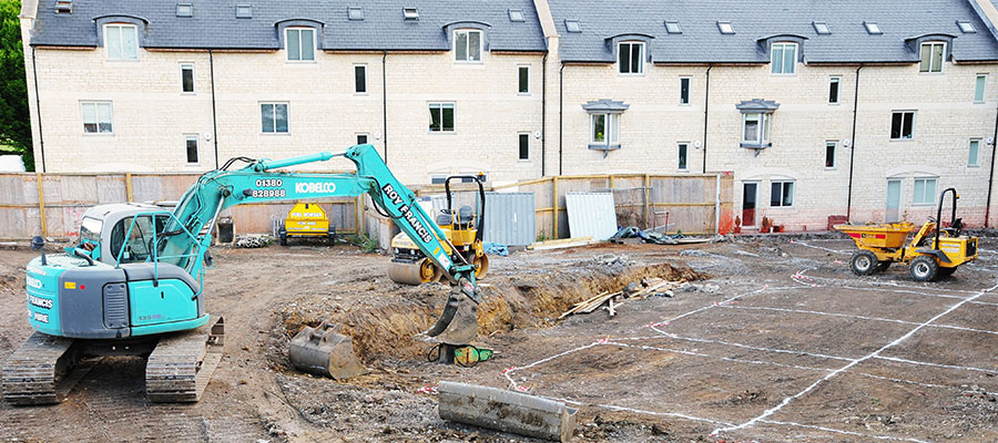 CABE - a building site in the UK where affordable houses are under construction. Credit: 1000 Words / Shutterstock.com