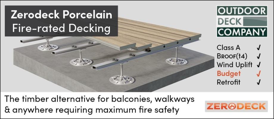 ZeroDeck Porcelian Fire Rated Decking